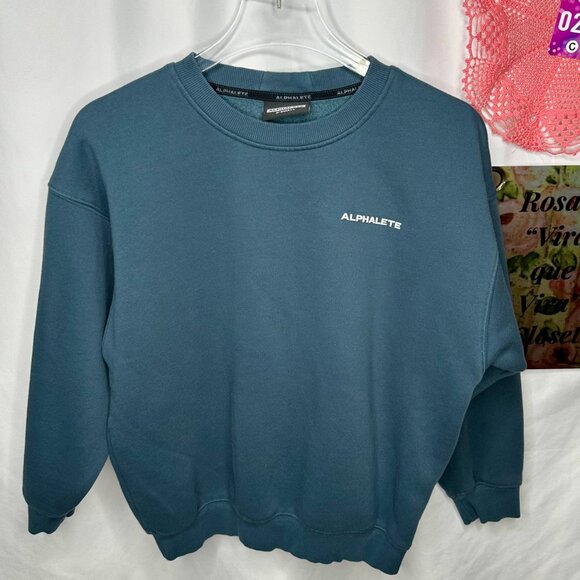 Alphalete Crewneck Blue Sweatshirt Size XS - Picture 2 of 6